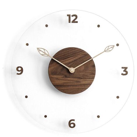 Horloge murale nordique simple, transparente, pour salon (voir photo)