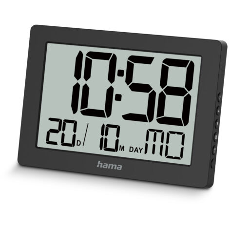 HORLOGE MURALE NUMÉRIQUE ''KO TAO'', NOIRE HAMA