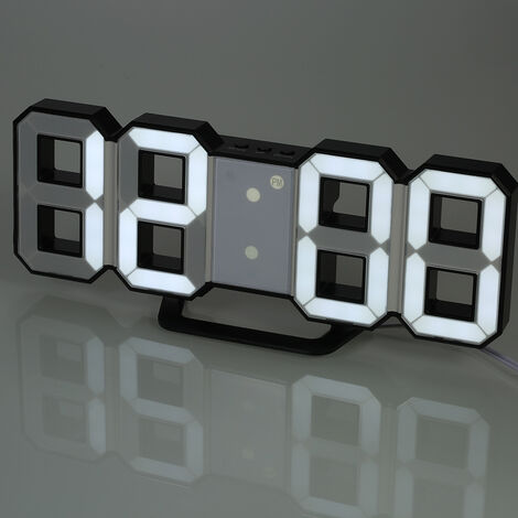 Horloge Murale Numerique Led, Luminance Reglable
