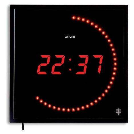 Horloge murale digitale affichage leds rouges heures et minutes