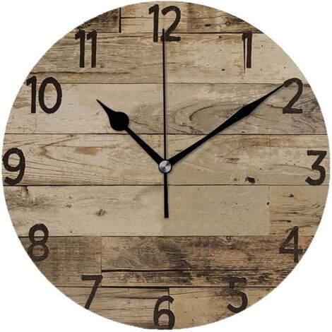 Horloge murale numérique vintage de 40 cm, design rond, moderne et silencieuse