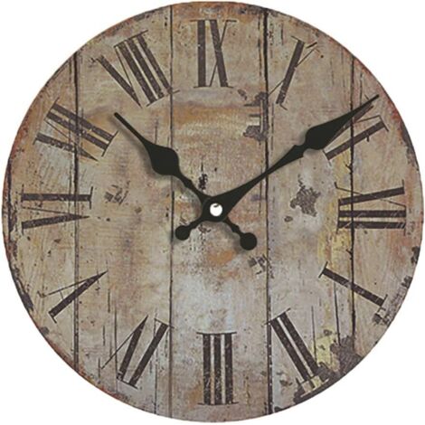 Horloge murale numérique vintage de 40 cm, design rond, moderne et silencieuse