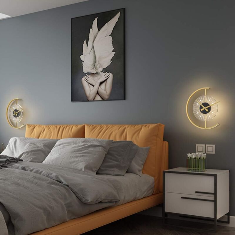 Einemgeld - Horloge Murale Numérique à led Design 3D Horloge Murale Créative pour Chambre à Coucher, Bureau, Réveil à Suspendre