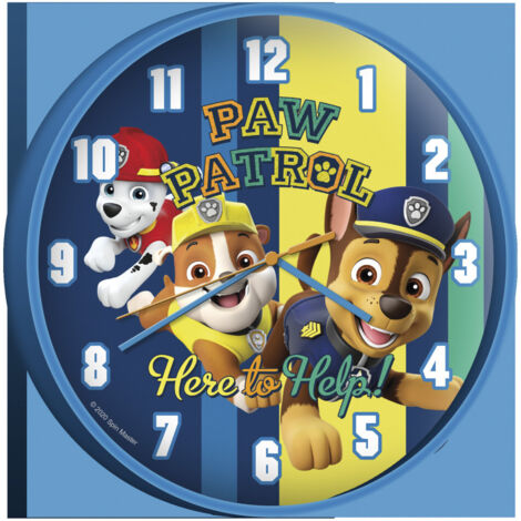 Horloge murale Paw Patrol 25 cm Bleu