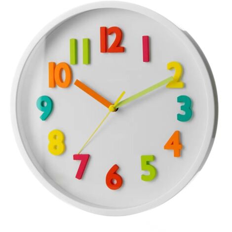 Horloge murale pour chambre d'enfant 25 cm