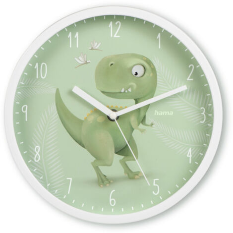 HORLOGE MURALE PR ENFANT ''CEBU'', SIL., PR CHBRE ENFANT, ANALOG., Ø25CM HAMA
