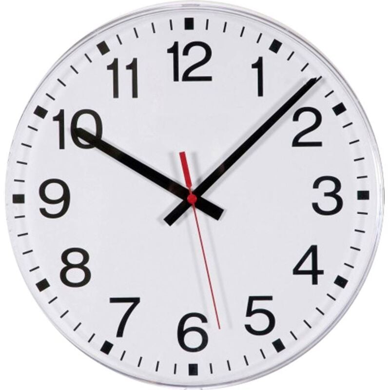 Eurotime - Horloge murale 55000 radiopiloté(e) 300 mm blanc