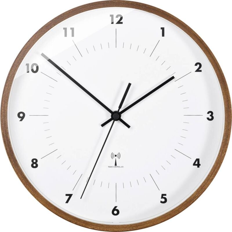 Tfa Dostmann - Horloge murale 98.1097 radiopiloté(e) 25.5 cm x 5 cm bois