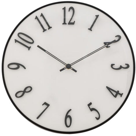 Horloge Murale Relief "Edgar" 35cm Blanc