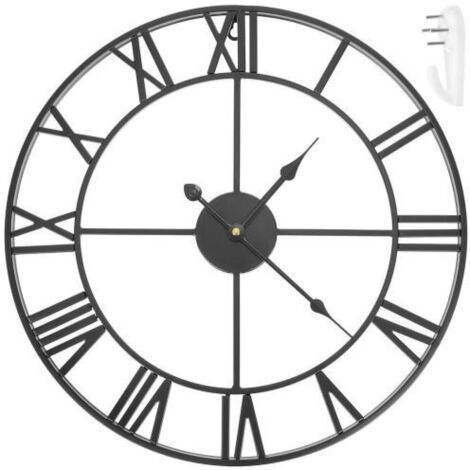 Horloge murale retro - noire