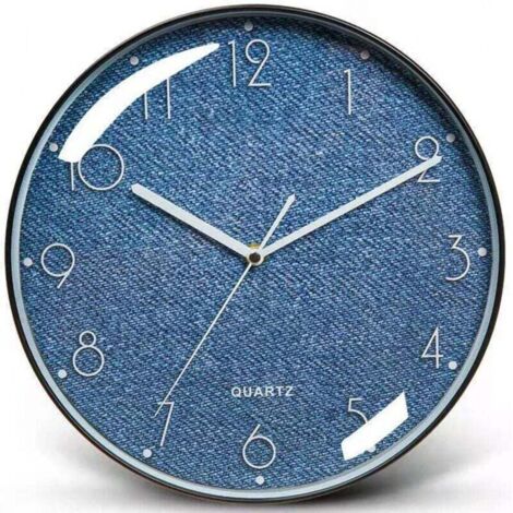 Horloge Murale Ronde 25cm Rétro Silencieuse sans Coutil pour Cuisine Salon Chambre