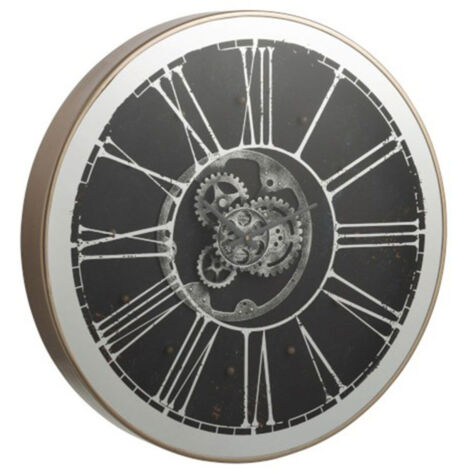 Horloge Murale Ronde à Led "Ozua" 80cm Argent