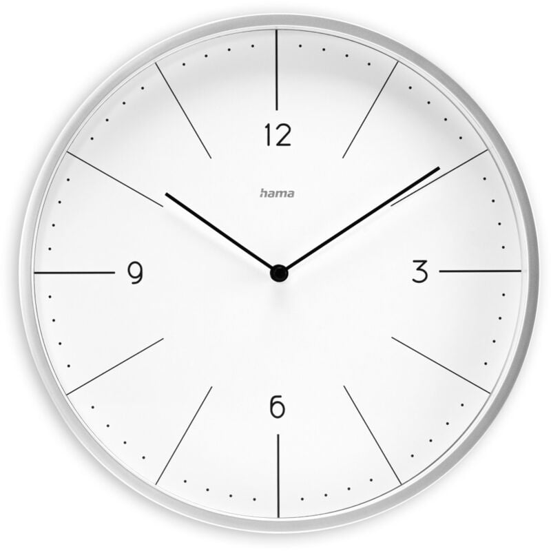 Horloge murale ''sardaigne'', silencieuse, analogique, ø 30 cm, grise Hama