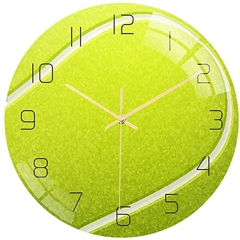 Feiyue - Horloge murale silencieuse en acrylique de 12 pouces pour chambre à coucher, salon, réveil, cadeau d'anniversaire ou de Noël