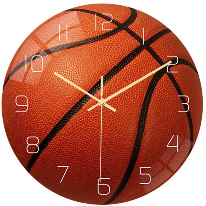 Horloge murale silencieuse en acrylique de 12 pouces pour chambre à coucher, salon, réveil, cadeau d'anniversaire ou de Noël