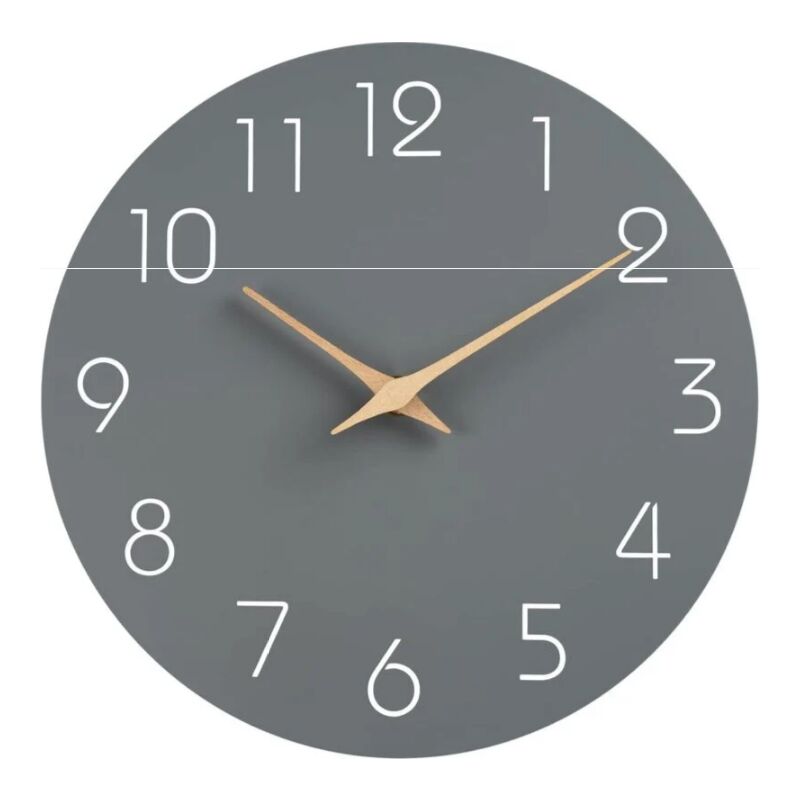 Shining House - Horloge murale silencieuse et sans tic-tac, décorative pour cuisine, chambre à coucher, salle de bain, bureau, salon, fonctionne à