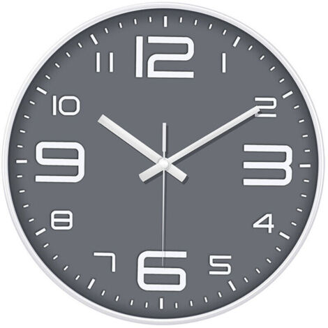 Horloge Murale Simple et Moderne 12 Pouces - Silencieuse, Élégante, Facile à Lire - Pour Toutes les Pièces