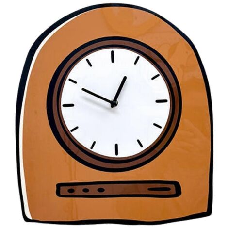 Horloge murale simple sans oscillation, élégante pour salon ou chambre à coucher.