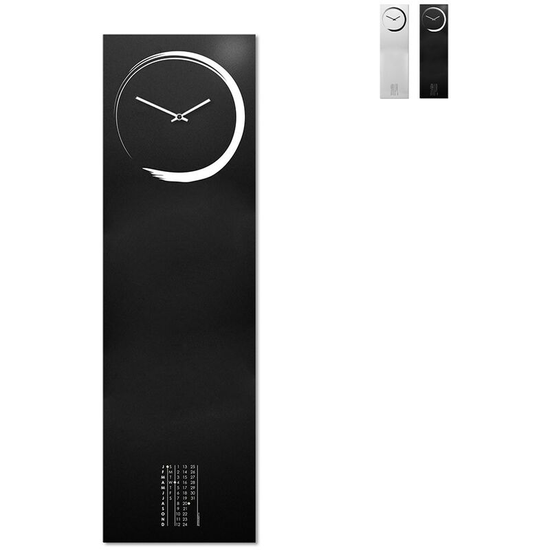 Designobject - Horloge murale verticale calendrier magnétique tableau design S-Enso Couleur: Noir
