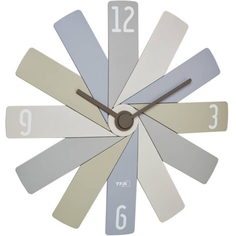 Horloge murale TFA Dostmann 60.3020.30 à quartz 40 cm x 3.7 cm x 40 cm multicolore mécanisme d'horlo