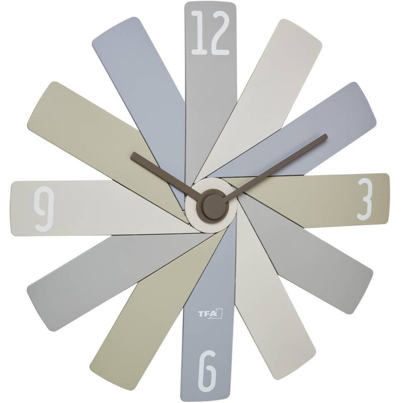 Horloge Murale Tfa Dostmann 60.3020.30 À Quartz 400 Mm X 37 Mm X 400 Mm Multicolore Mécanisme Dhorloge Silencieux