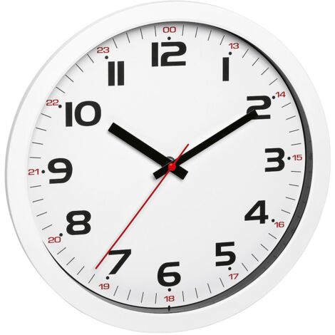 Horloge murale TFA Dostmann 60.3050.02 à quartz 30.5 cm x 30.5 cm x 3.8 cm blanc