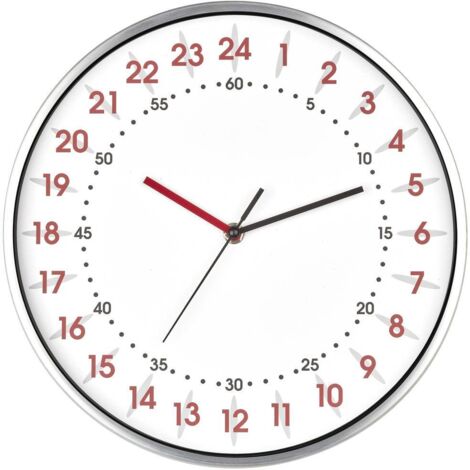 Horloge murale TFA Dostmann 60.3069.02 à quartz 30.4 cm x 48 mm aluminium