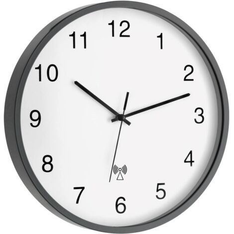 Horloge murale TFA Dostmann 60.3511.10 radiopiloté(e) 30.2 cm x 40 mm anthracite