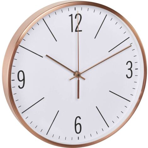 Horloge murale TFA Dostmann 60.3534.51 radiopiloté(e) 30 cm x 45 mm cuivre mécanisme d'horloge silencieux