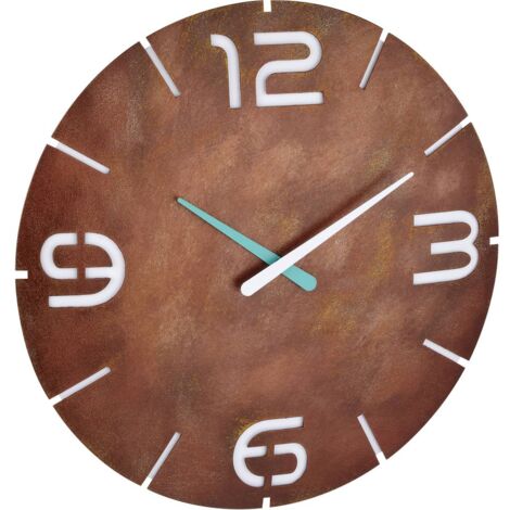 Horloge murale TFA Dostmann 60.3536.08 radiopiloté(e) 35 cm x 35 mm rouille
