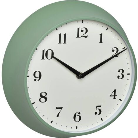 Horloge murale TFA Dostmann 60.3540.04 radiopiloté(e) 27 cm x 8.2 cm x 27 cm vert