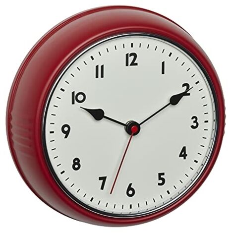 Horloge murale TFA Dostmann 60.3541.05 radiopiloté(e) 6.8 cm x 24 cm x 24 cm rouge