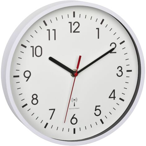 HORLOGE MURALE TFA DOSTMANN 60.3550.02 RADIOPILOTÉ(E) 24.5 CM X 4.2 CM BLANC
