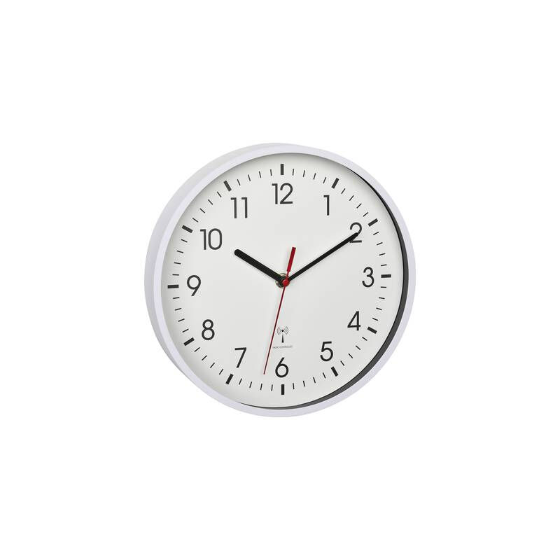 Tfa Dostmann - horloge murale 60.3550.02 radiopiloté(e) 24.5 cm x 4.2 cm blanc
