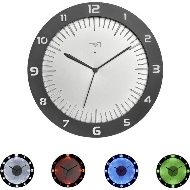 Tfa Dostmann - Horloge murale 60.3553.10 radiopiloté(e) 303 mm x 45 mm x 303 mm gris grand écran Y342483