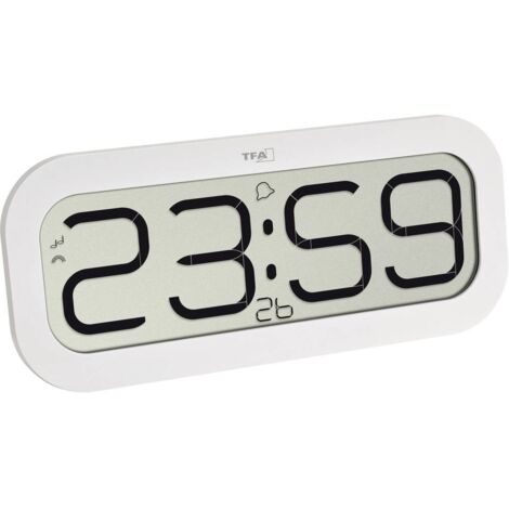 Horloge murale TFA Dostmann 60.4514.02 radiopiloté(e) 2.8 cm x 32.1 cm x 14 cm blanc