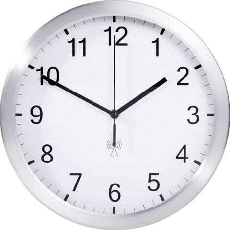 Horloge murale TFA Dostmann 98.1091.02 radiopiloté(e) 25 cm x 4 cm aluminium (mat) X45163