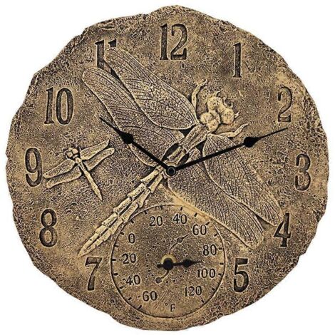 Horloge murale thermomètre, cadeau de pendaison de crémaillère pour des amis ou pour tout amateur de papillons