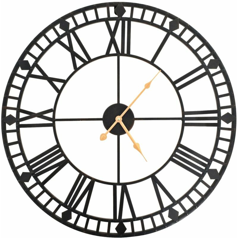 Alvast Gepensioneerd redden Horloge murale vintage avec mouvement à quartz Métal 60 cm XXL -