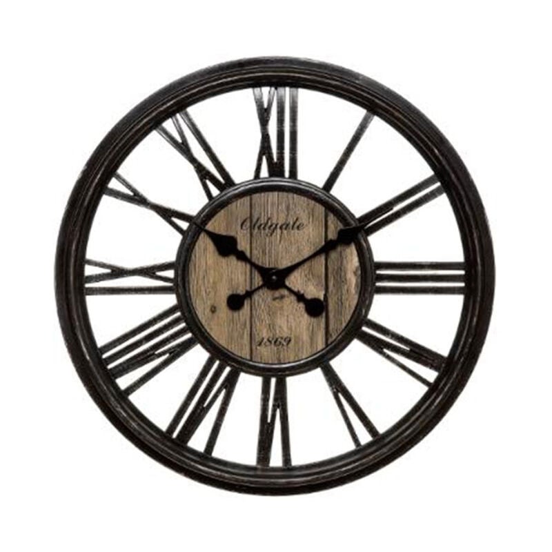Horloge Murale Vintage 'Liam' 44cm Noir