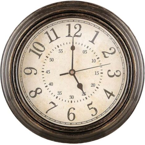 Horloge Murale Vintage Silencieuse 30CM avec Affichage Clair pour Cuisine Bureau ou Chambre