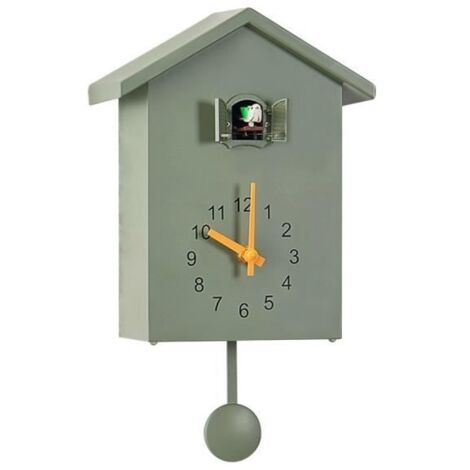 Horloge Murale - YNKKVRE - Coucou - Voix d\'oiseau Naturelle - Design Contemporain - 25 x 20 cm