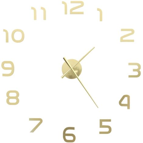 Horloge murale,Pendule murale 3D Design moderne 100 cm XXL Doré CFW168094