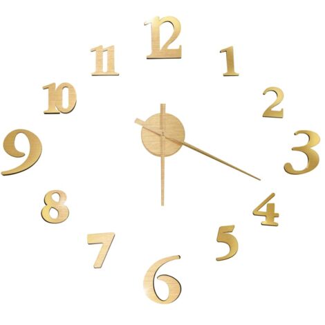 Horloge murale,Pendule murale 3D Design moderne Doré 100 cm XXL CFW168101
