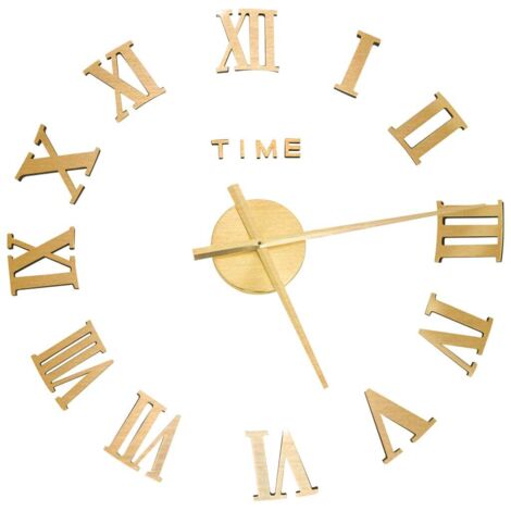 Horloge murale,Pendule murale 3D Design moderne Doré 100 cm XXL CFW168103
