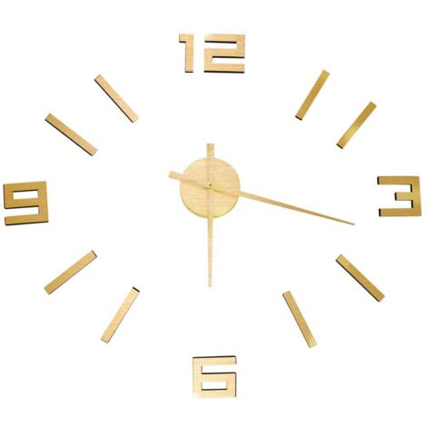 Horloge murale,Pendule murale 3D Design moderne Doré 100 cm XXL CFW168104