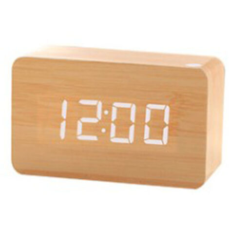 Horloge Numérique, Boîtier En Bambou Véritable, 1007040Mm