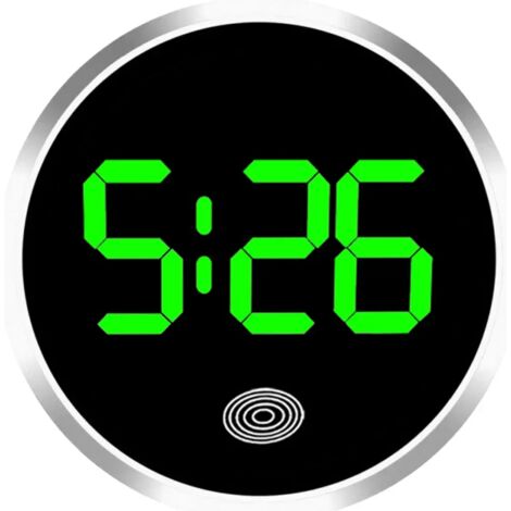 Horloge numérique de tableau de bord pour véhicule, horloge de voiture, affichage de l'heure par LED, horloge de voiture à écran tactile, peut être fixée au tableau de bord.