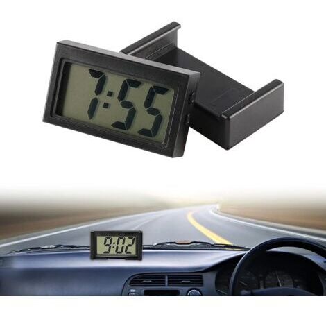 Horloge Numérique de Voiture Horloge de Voiture Mini Montre de Voiture Horloge Numérique LCD Horloge Numérique LCD Tableau de Bord Véhicule Électronique Horloge Numérique Horloge de Voiture Numérique