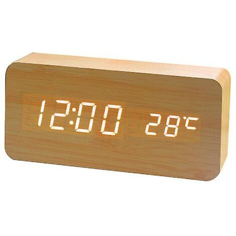 Zerone Petite horloge numérique pour tableau de bord de voiture, écran LCD,  affichage de l'heure, de la date, horloge numérique autocollante avec